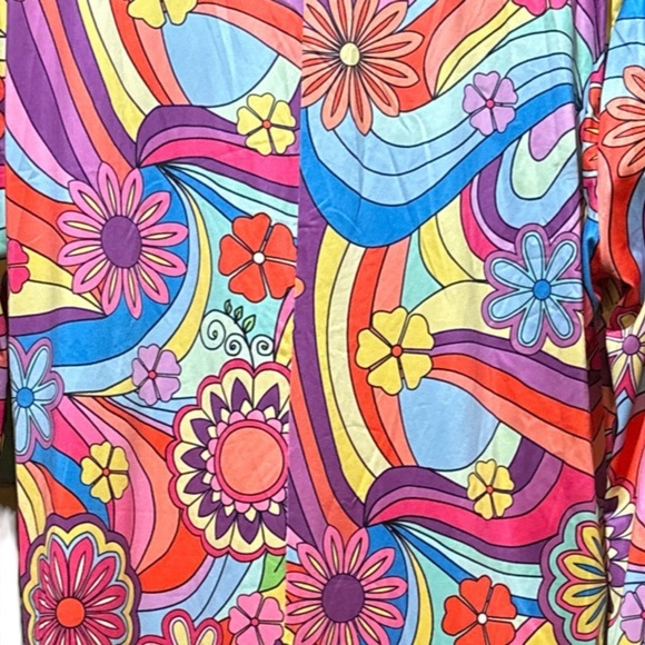 1970's Flower Power Hippie Dress - Picture 11 of 16